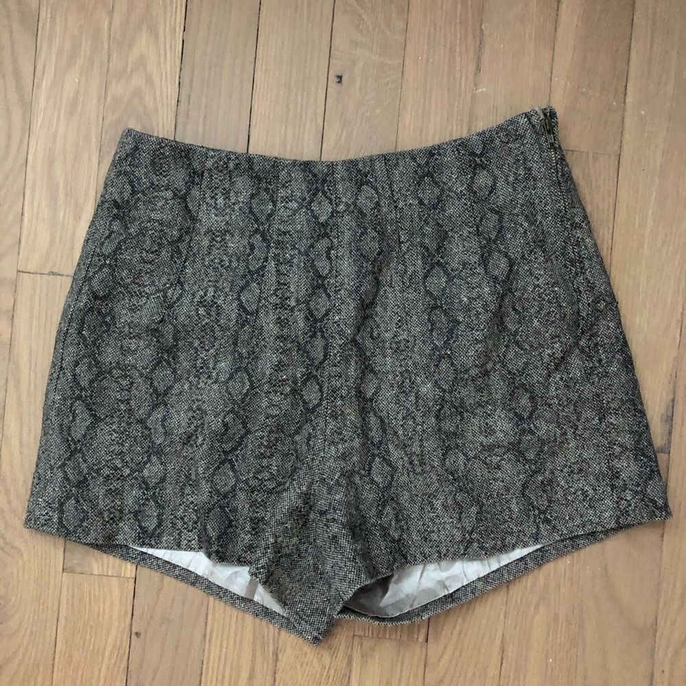 Snake Skin Print Shorts
